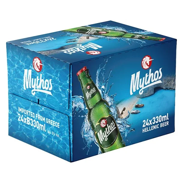 24 x Mythos l 330ml (Prisen er KUN til afhentning. Sendes ikke)