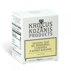 Gr�sk �kologisk gr�n te med safran, ingefar og lakrids18g (1,8g X 10 breve)