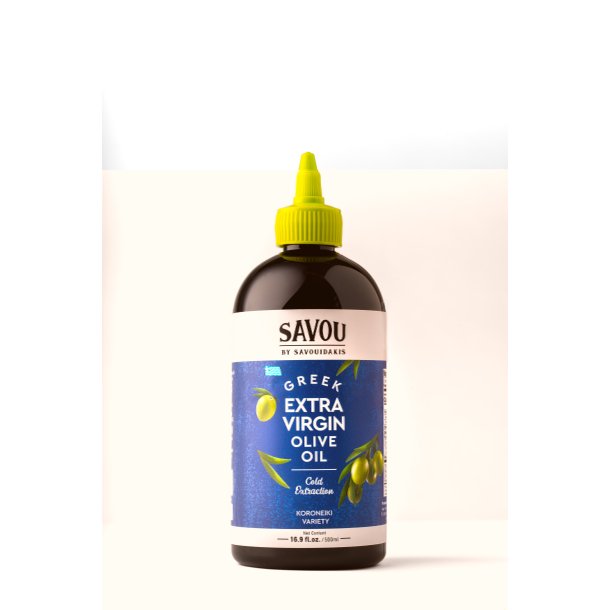 Ekstra jomfru olivenolie fra Kreta "SAVOU"  500 ml squeeze