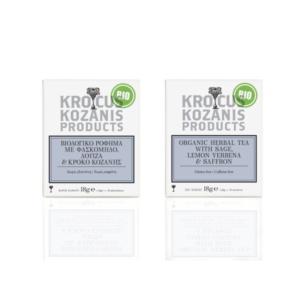 Grsk kologisk te med safran, salvie og citron verbena 18g (1,8g X 10 breve)