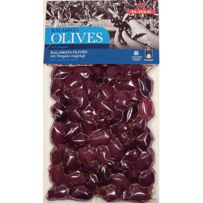 Ilida Kalamata oliven med oregano med sten 250 g