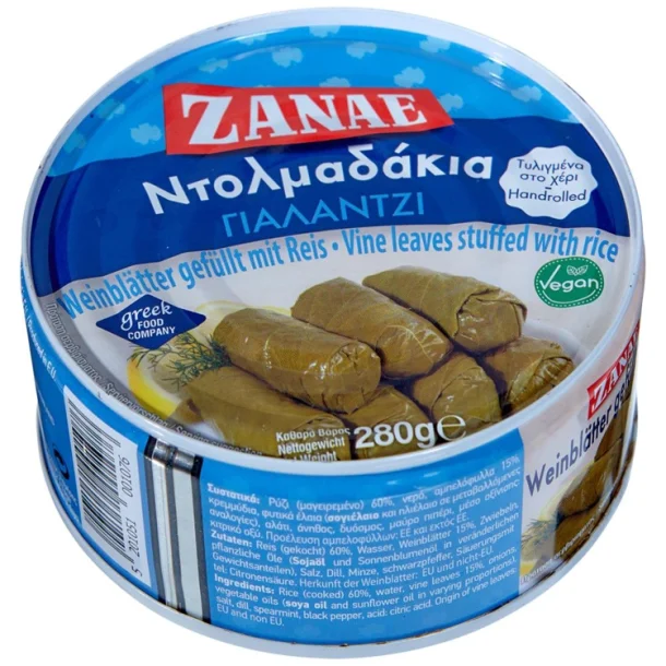 Dolmadakia (fyldte vinblade med ris) 280g