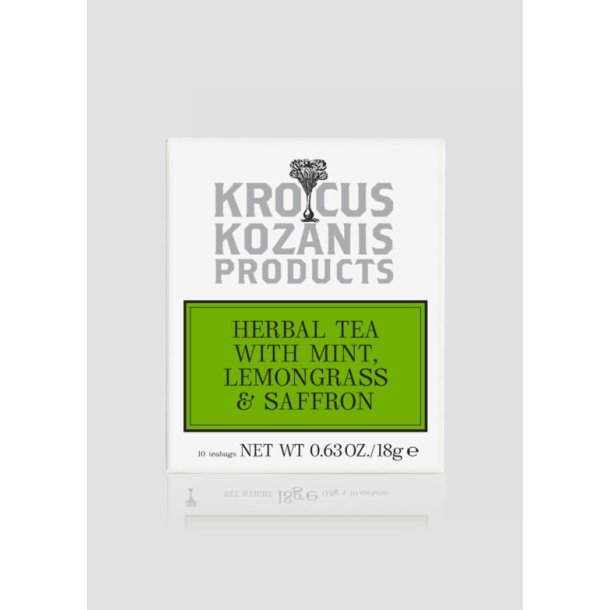 Grsk kologisk te med safran, pebermynte og citrongrs 18g (1,8g X 10 breve)