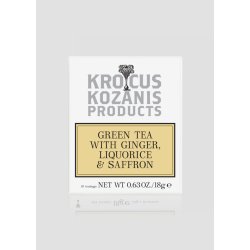Grsk kologisk grn te med safran, ingefar og lakrids18g (1,8g X 10 breve)