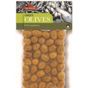 Ilida Gr�nne oliven med sten 250g