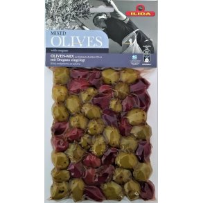 Ilida Blandende oliven med oregano med sten 250 g